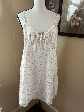 wild fable White Slip Dress with Pink Floral Print